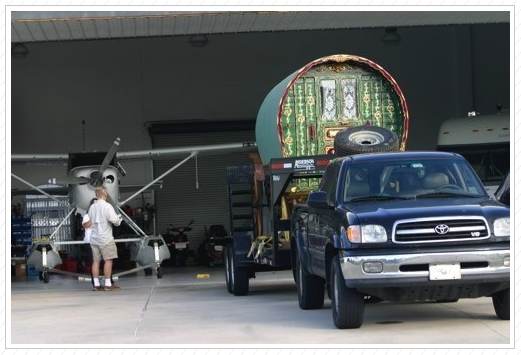 Bill picking up the new wagon.