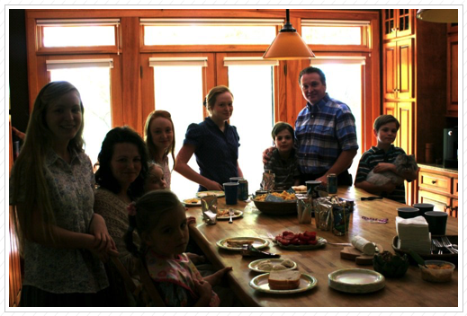 A wonderful family came for a visit. A wonderful family came for a visit.